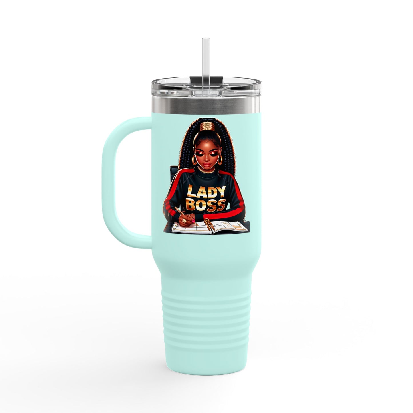 Lady Boss Insulated Travel Mug - 40oz, Perfect for Motivated Women