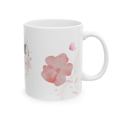 Inspirational Floral Ceramic Mug - Be Still and Know That I Am God - Perfect for Coffee Lovers & Gift Giving