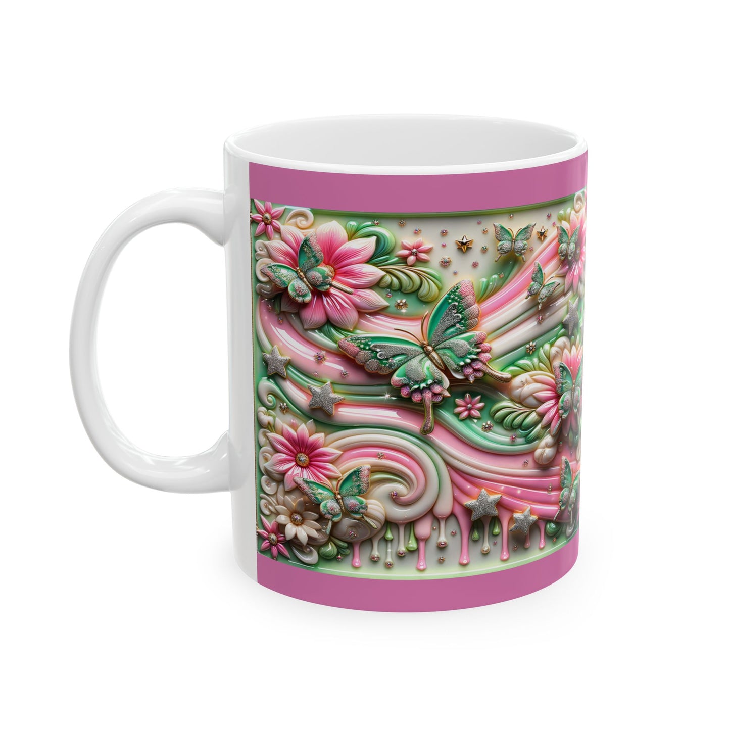 Whimsical Floral Ceramic Mug - 11oz & 15oz