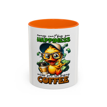 Humorous Money & Coffee Accent Mug - Perfect Gift for Coffee Lovers