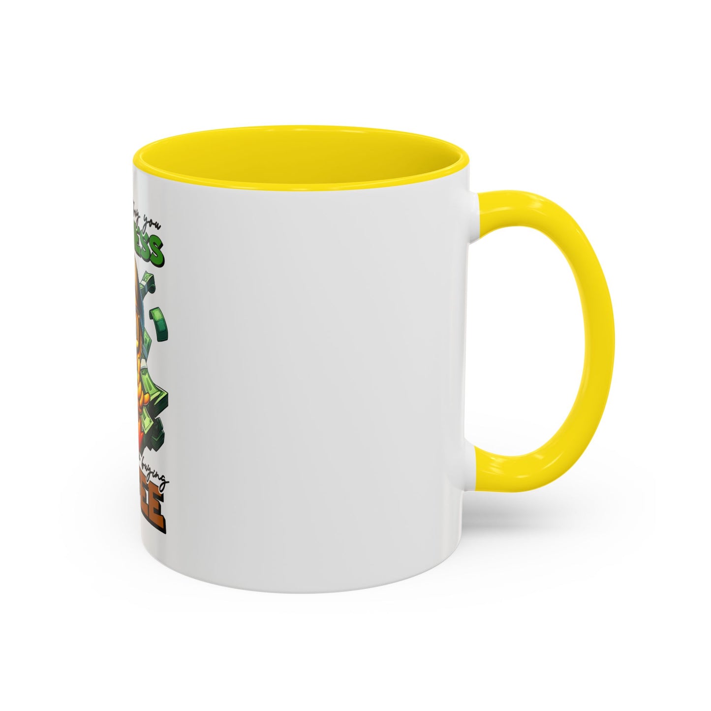 Humorous Money & Coffee Accent Mug - Perfect Gift for Coffee Lovers