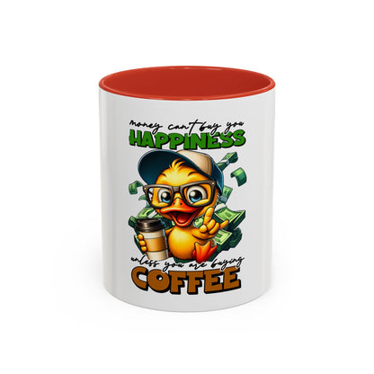 Humorous Money & Coffee Accent Mug - Perfect Gift for Coffee Lovers