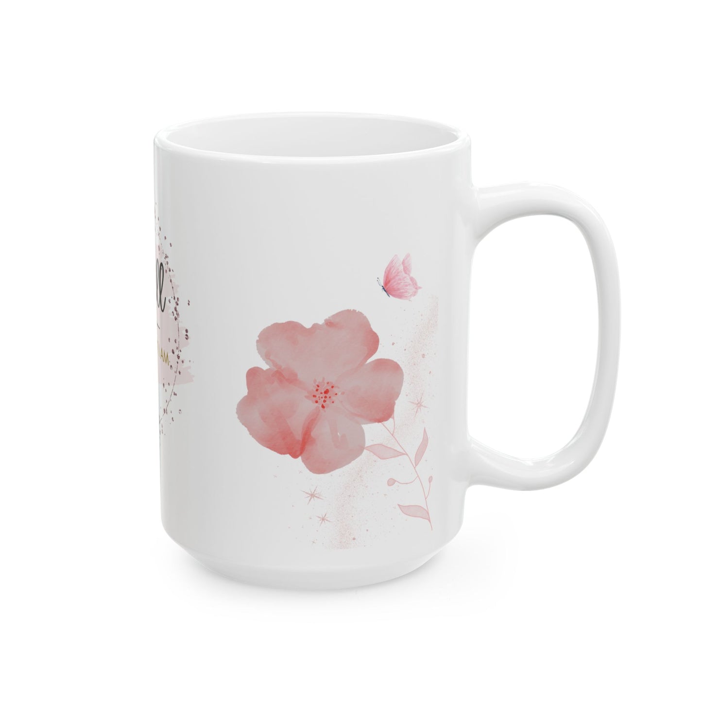 Inspirational Floral Ceramic Mug - Be Still and Know That I Am God - Perfect for Coffee Lovers & Gift Giving