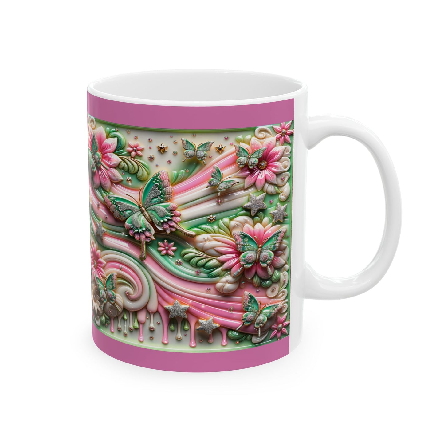 Whimsical Floral Ceramic Mug - 11oz & 15oz