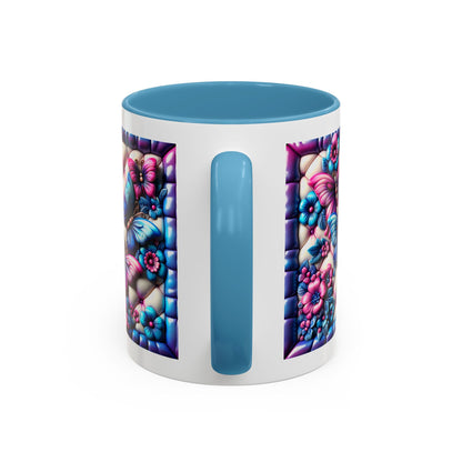 Butterfly Dreams Accent Coffee Mug - Colorful Floral Design for Nature Lovers