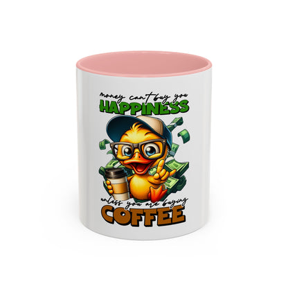 Humorous Money & Coffee Accent Mug - Perfect Gift for Coffee Lovers