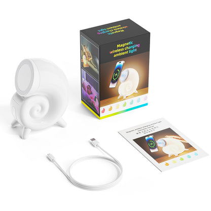 Wireless Conch Night Lamp Charger