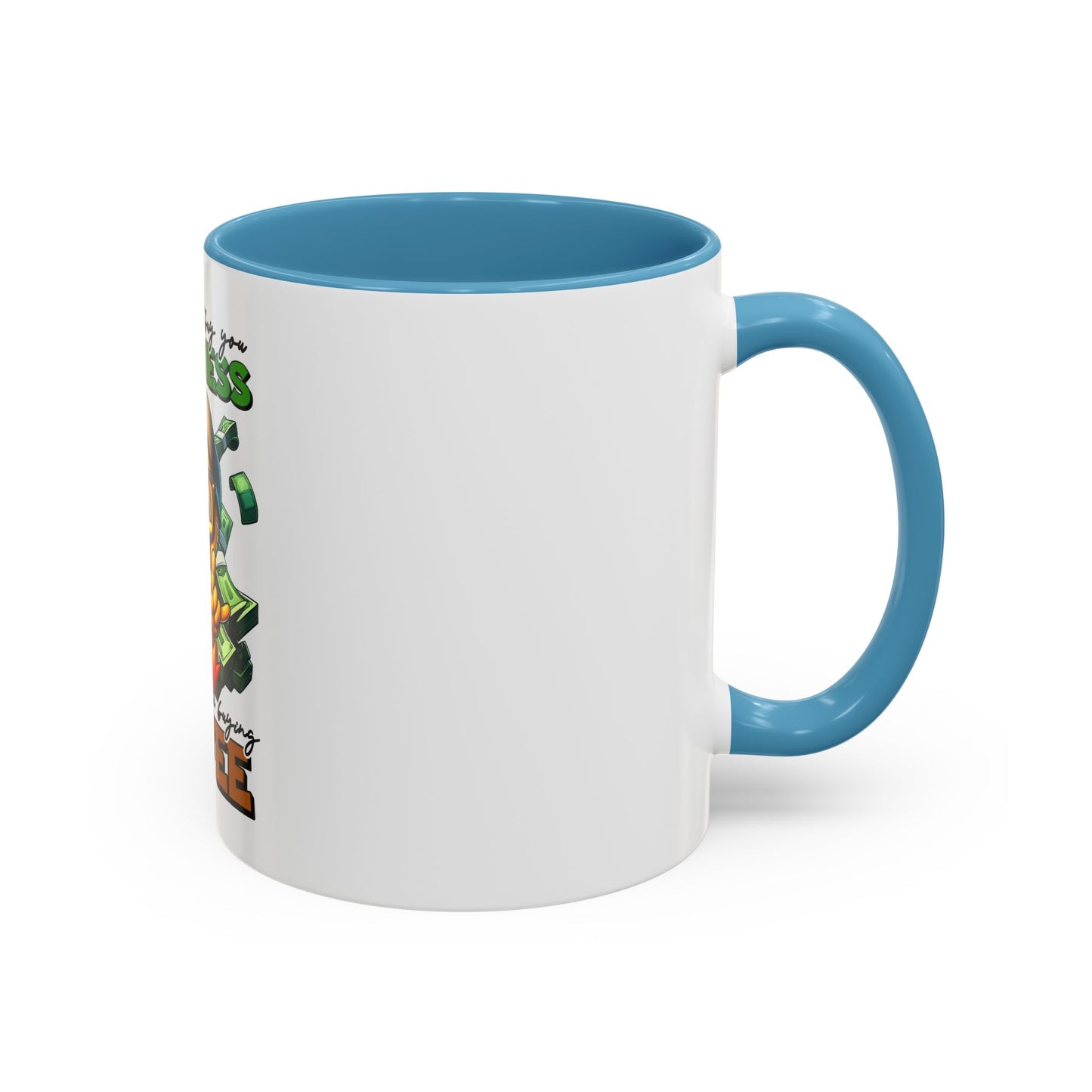 Humorous Money & Coffee Accent Mug - Perfect Gift for Coffee Lovers