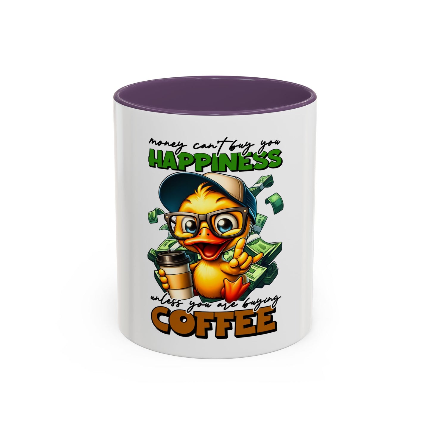 Humorous Money & Coffee Accent Mug - Perfect Gift for Coffee Lovers