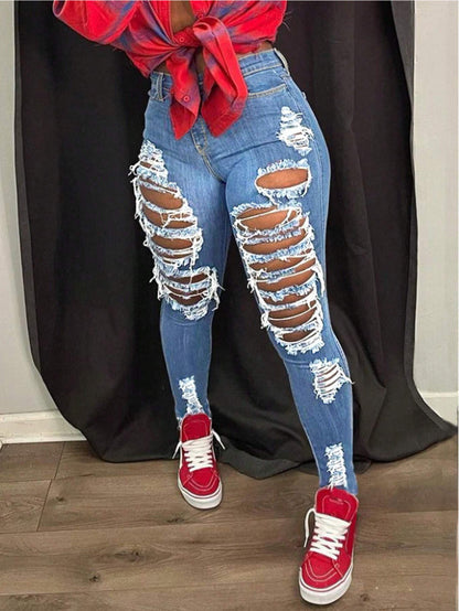 Women's Beggar Denim Skinny Pants