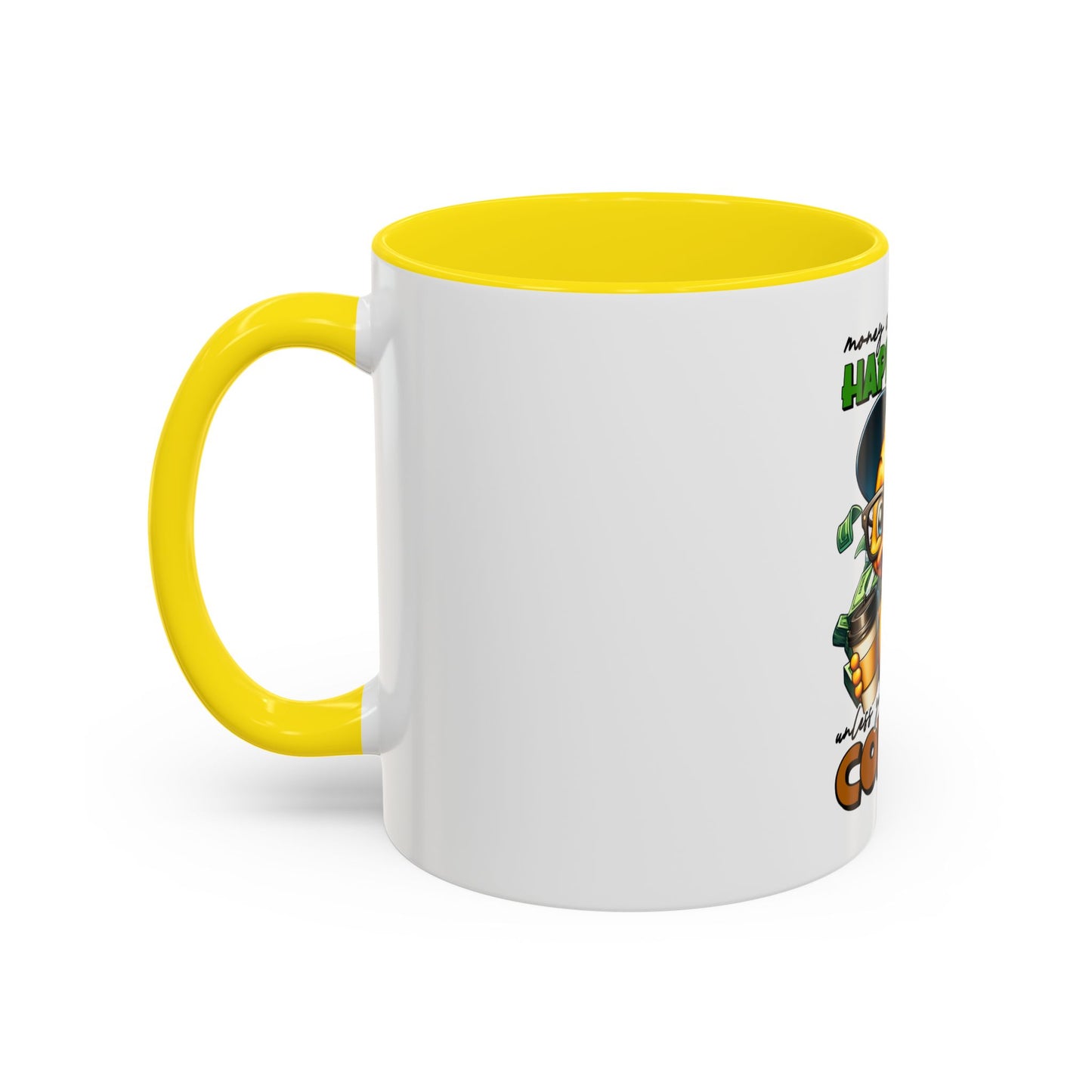 Humorous Money & Coffee Accent Mug - Perfect Gift for Coffee Lovers