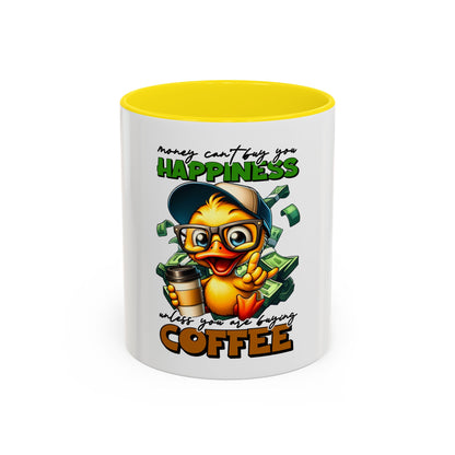 Humorous Money & Coffee Accent Mug - Perfect Gift for Coffee Lovers