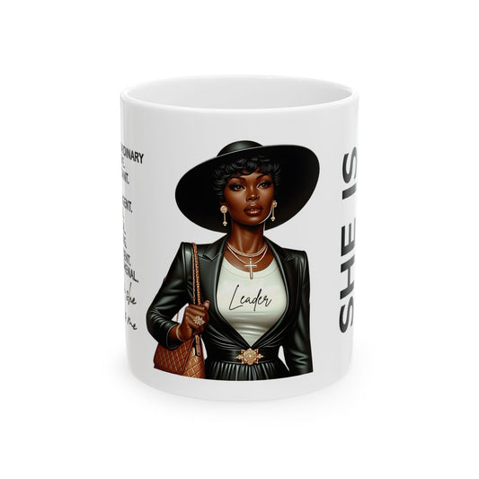 Inspirational Ceramic Mug - "She Is Extraordinary" | Motivational Gift for Women