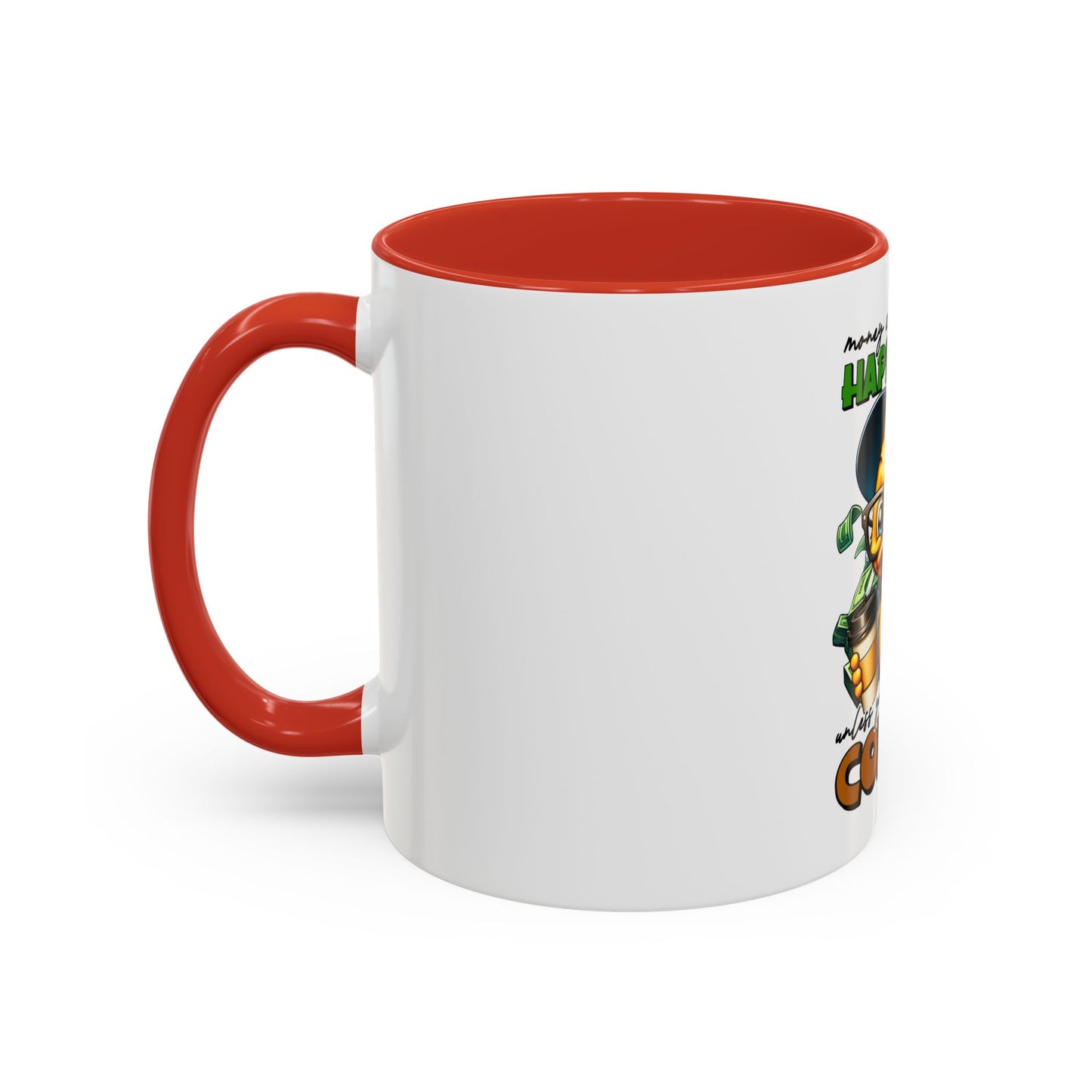 Humorous Money & Coffee Accent Mug - Perfect Gift for Coffee Lovers