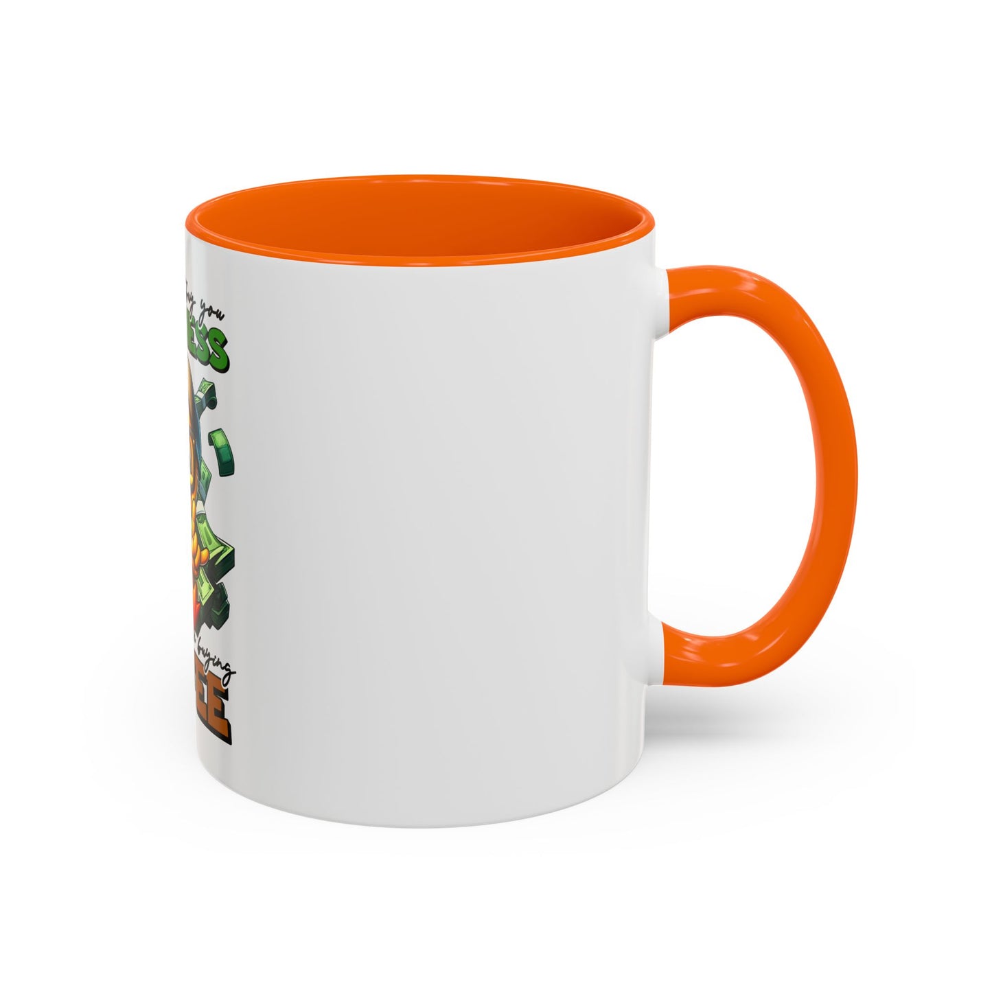 Humorous Money & Coffee Accent Mug - Perfect Gift for Coffee Lovers